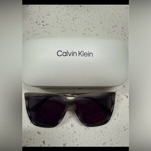 Calvin Klein Black Sunglasses with White Case